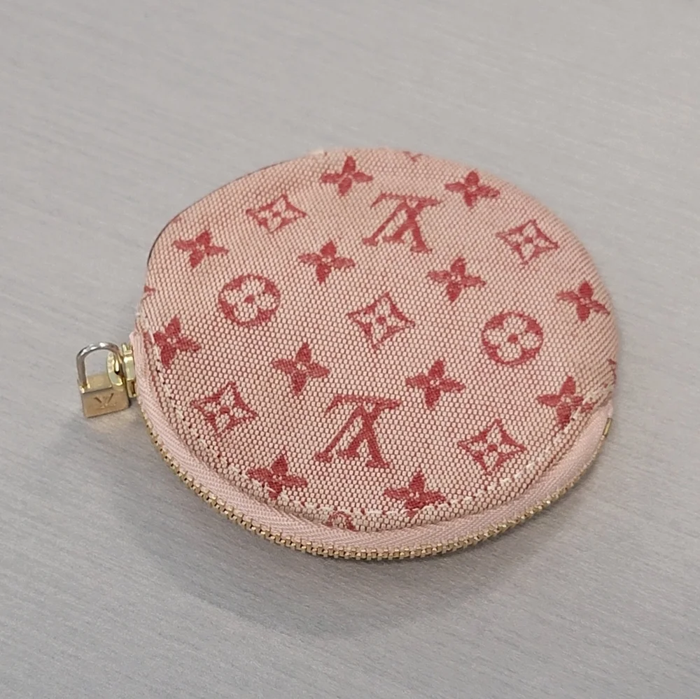 LV Mini Lin Cherry Monogram Coin Purse